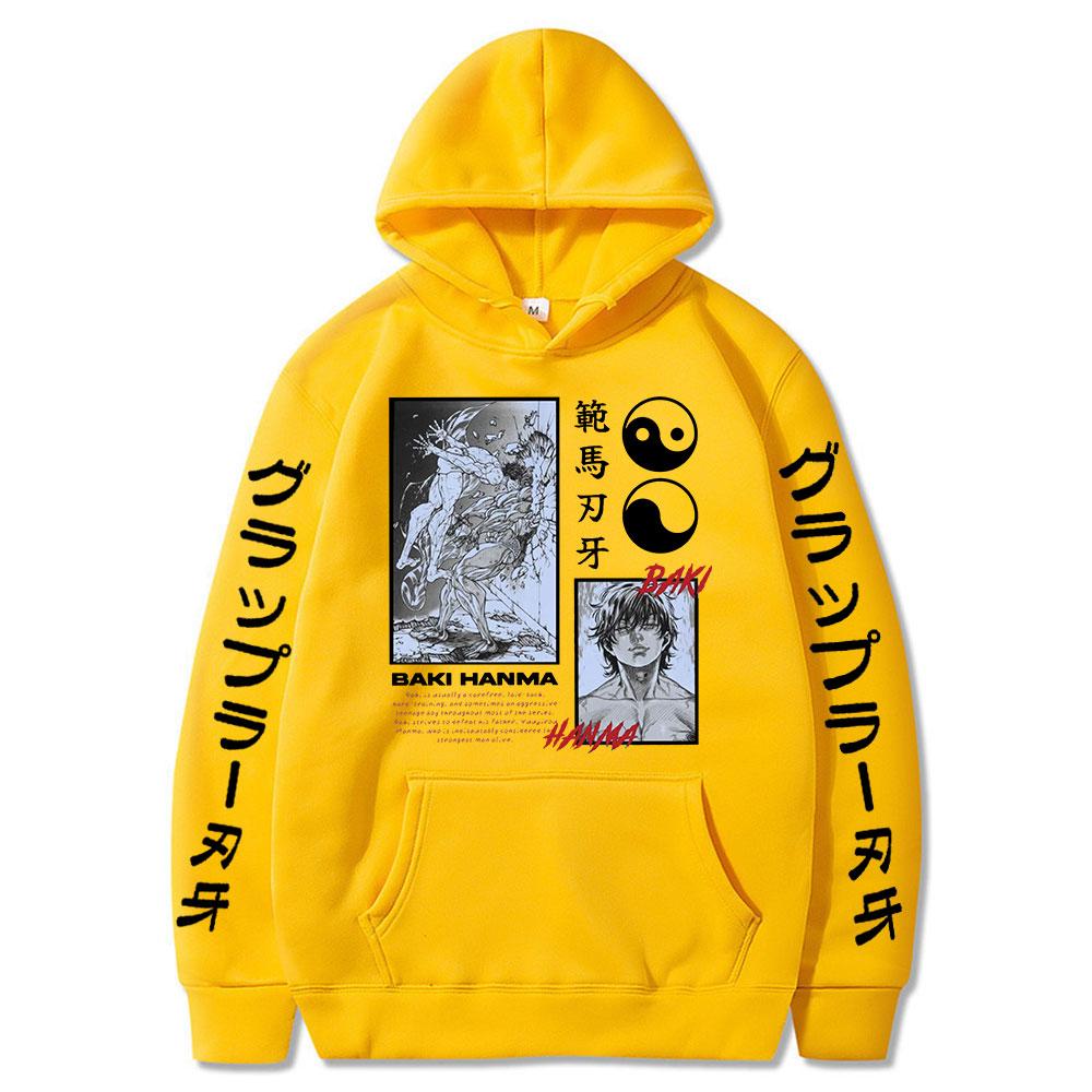 Hot Anime Baki Hanma The Grappler Hoodies Graphics Hooded Hoody Men Women Oversized Sweatshirts Fashion Harajuku Streetwear Pullover