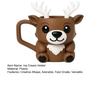 Christmas Deer Ice Cream Pint Holder with Spoon Cute Animal Cooler Sleeve Leak Proof Popsicle Cozy Beer Can Holder Deer Lover Gifts