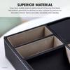 Protective Men's Valet Tray PU Leather Display Storage Tray Durable Desk Organizer Box  Keys