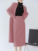 Women's Mid-Length Coffee-Colored A-Line High-Waisted Slit Skirt