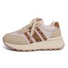 China double star sports and leisure shoes winter new sports shoes breathable beige rubber lace-up