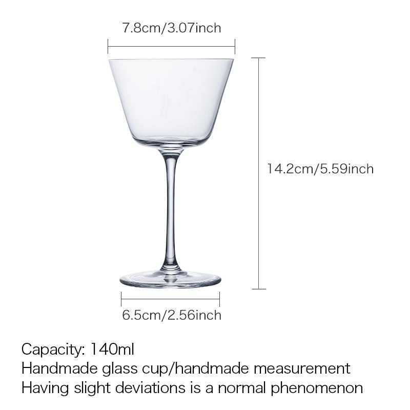 CRISON ODN07 Minimalist Japanese Style Crystal Glass for Cocktails And Champagne - Bar-Specific Drinkware