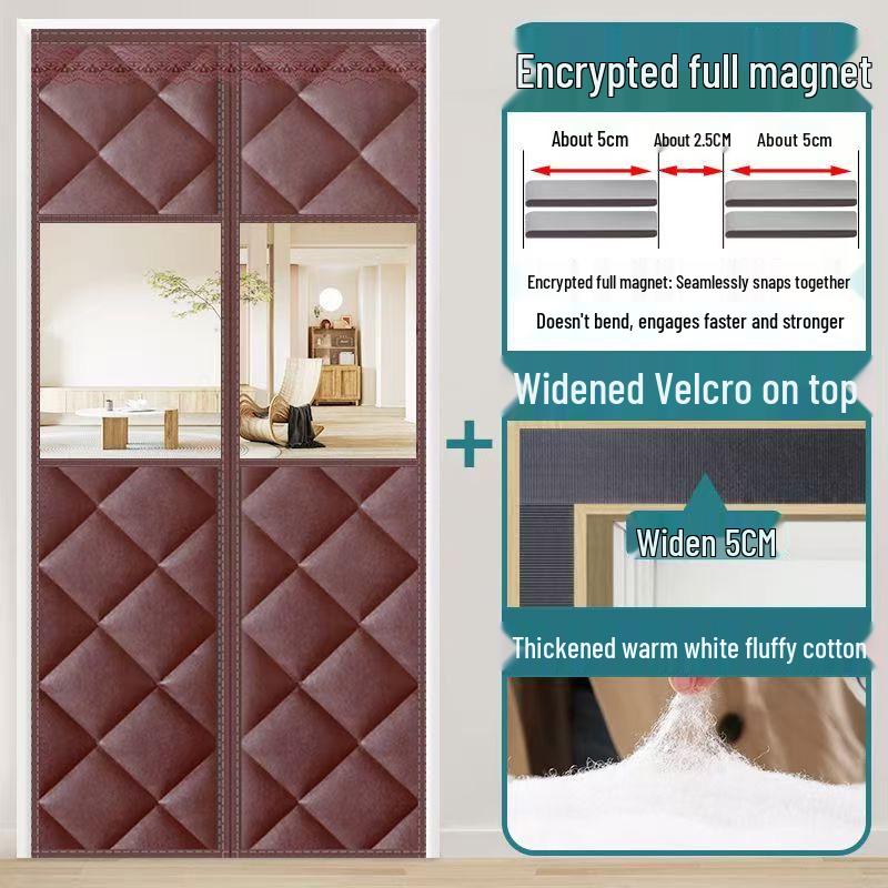 Thickened Magnetic Insulated Door Curtain: Winter Windproof & Self-Adhesive