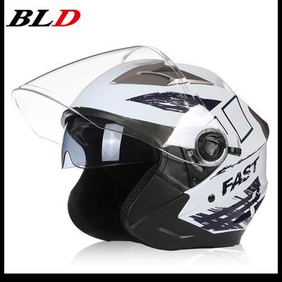 BLD Bailide Helmet 3/4 Half Motorcycle Double Lens Cycling