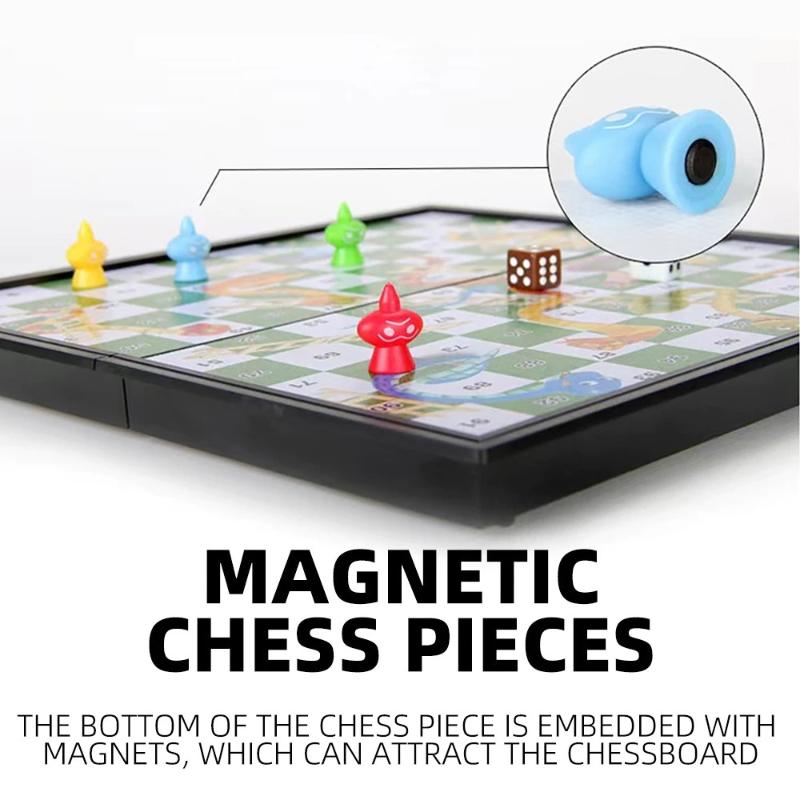 Desktop Foldable Snake Ladder Board And Game Family Chessboard Portable