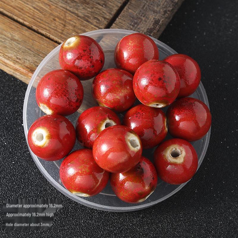 16mm Retro Ceramic Beads for DIY Bracelets & Necklaces