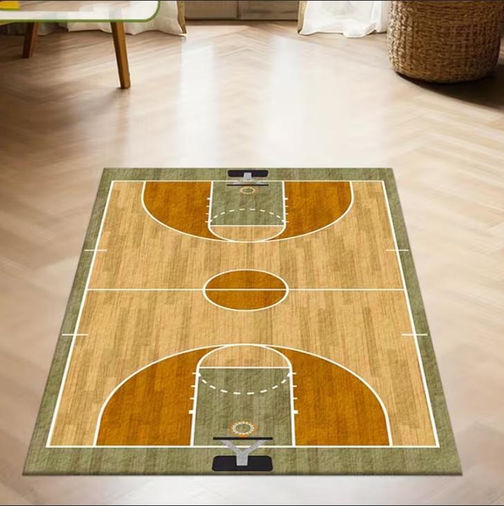 

Anti Slip Floor Mats Designed for Basketball Courts Are Living Rooms Bedrooms Game Rooms Wooden Flooring and Basketball Carpets 40X60cm