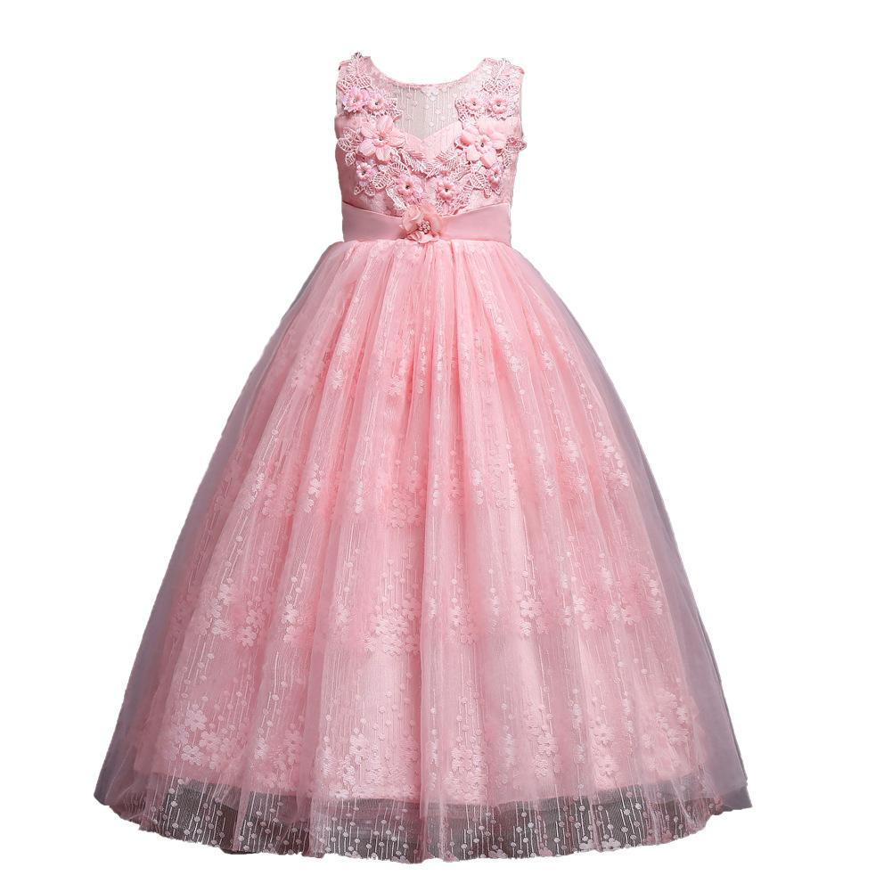 Children's Princess Dresses Girls Piano Performance Costumes Middle and Large Children Banquet Evening Dress Wedding Dresses