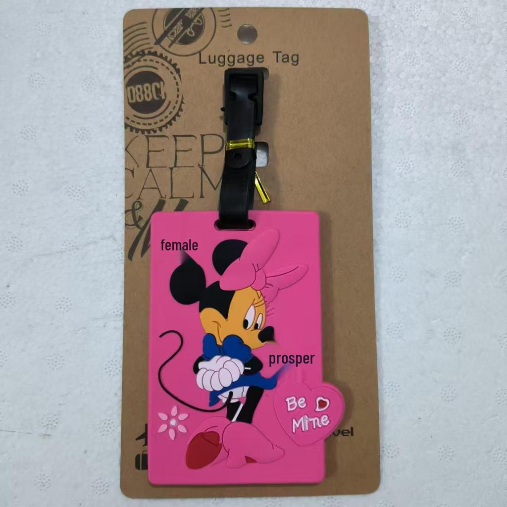 Cute Cartoon Bowknot Silicone Luggage Tag - White Palm Design