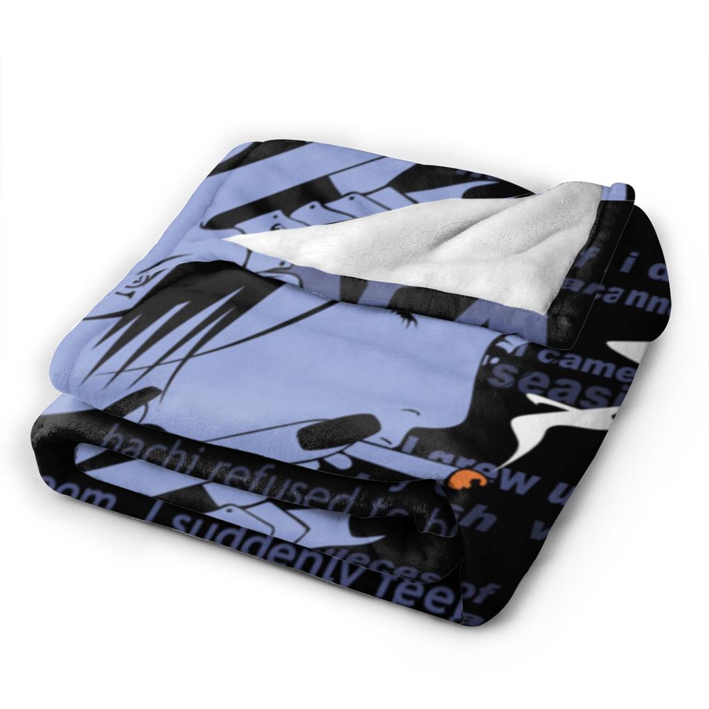 Nana Osaki Anime Blanket Cover Flannel Black Stones Punk Manga Warm Throw Blankets for Bedroom Sofa Bed Rug
