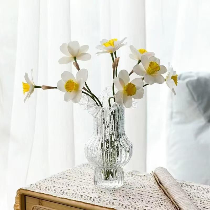 Artystyczne Fluorescencyjne Szklane Wazony Miękko Świecące w Ciemności Pojemniki na Kwiaty Wazony do Nowoczesnych Domów Wiejskich Dekoracja Półki Domowej