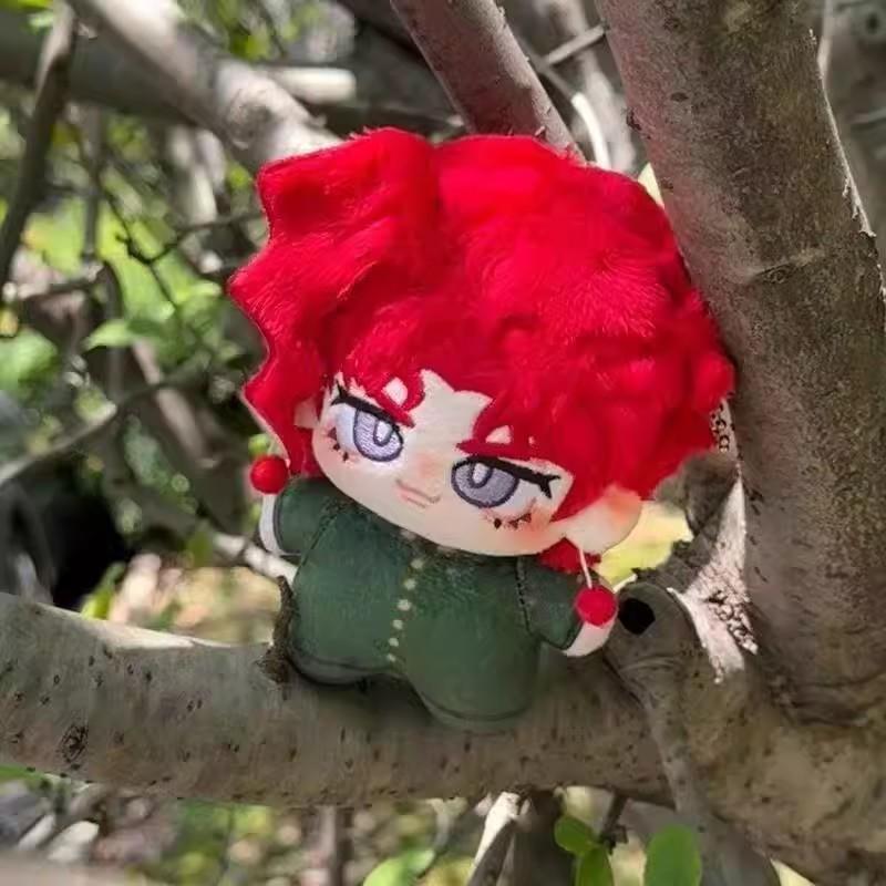10cm Mini JoJo's Bizarre Adventure Plush Doll Pendant Cute Kakyoin Noriaki Stuffed Doll Printed Toys Fans Birthday Gift Collect