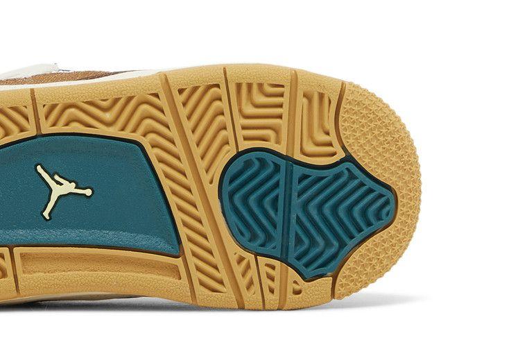 Kids' Sneakers Jordan 4 Retro Cacao Wow (TD) Cacao Wow/Geode Teal/Ale Brown/Twine/Sail/Luminous Green