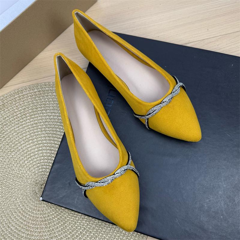Fashion Flat Shoes for Women Spring  Autumn 2025 New Pointed Soft Soled Professional Work Shoes Black Plus Size Women's Shoes 42 43 44
