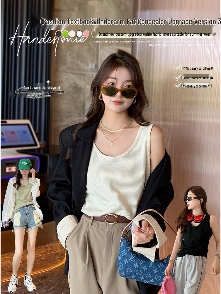 2025 Women's Square Neck Sleeveless Tank Top - Summer Loose Fit