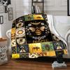 Bee Honeycomb Artistry Cozy Customizable Blanket Customize Text Soft Cozy Perfect For Sofa Couch Office Bed Picnics Ideal For All Seasons Playful