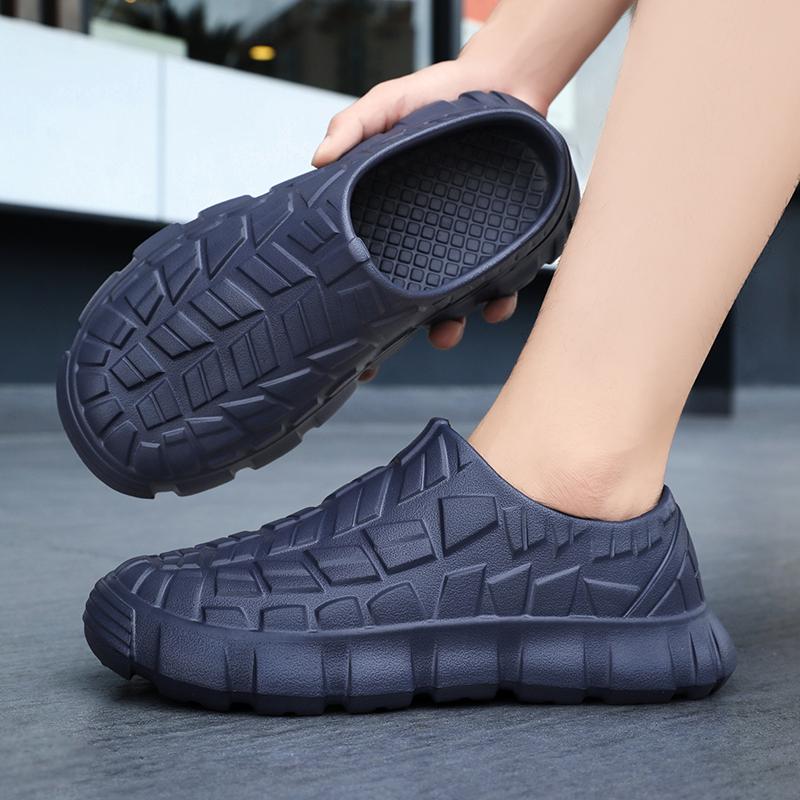 Coming Men Chef Shoes Anti Slip Work Shoes Lazy Slippers Casual Trendy Slipper One Step Garden Shoe for Beach Zapatillas Male
