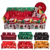 Elastic Santa Claus Printed Sofa Cover Full Protection Slip Resistant Pet Proof Durable Stretchable Sofa Protector