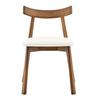 Set of 2 Dining Chairs with Wooden Frame, Upholstered Chairs with Ergonomic Backrest, Chairs for Dining Room Living Room, Chairs Only Without Table