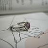 Серебряное кольцо с натуральным аметистом 0.63ct, вес изделия 2,04 гр (2189459)