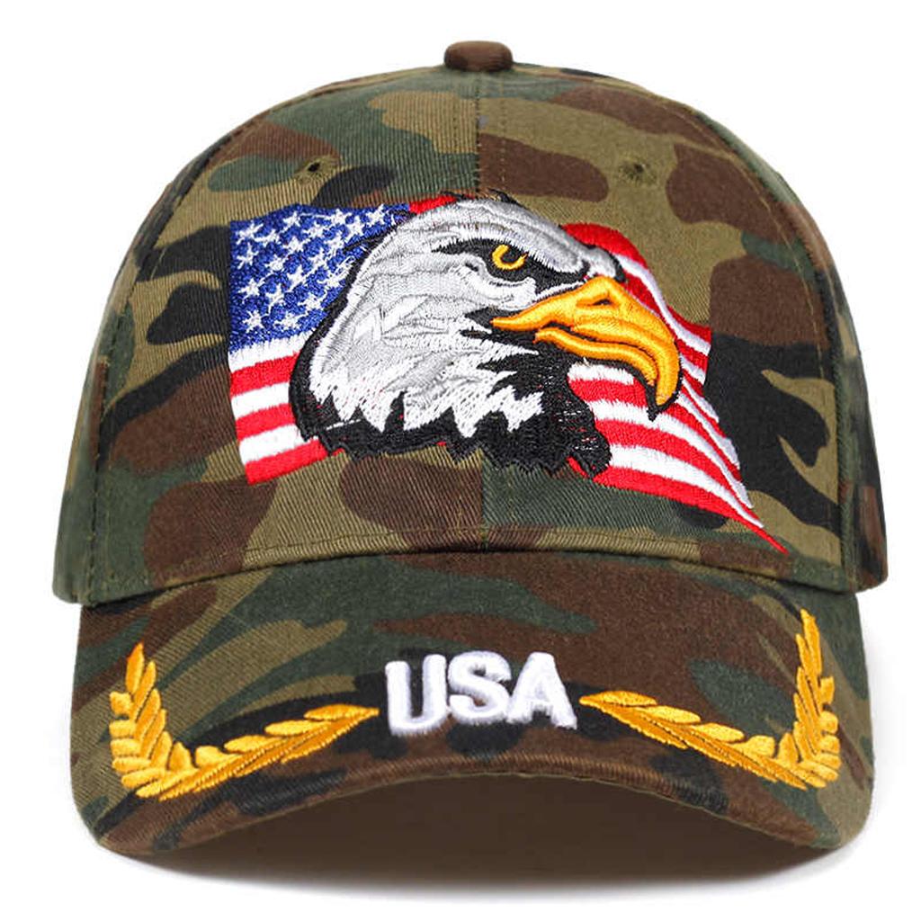 Unisex USA Eagle Embroidery Baseball Caps Spring and Autumn Outdoor Adjustable Casual Hats Sunscreen Hat