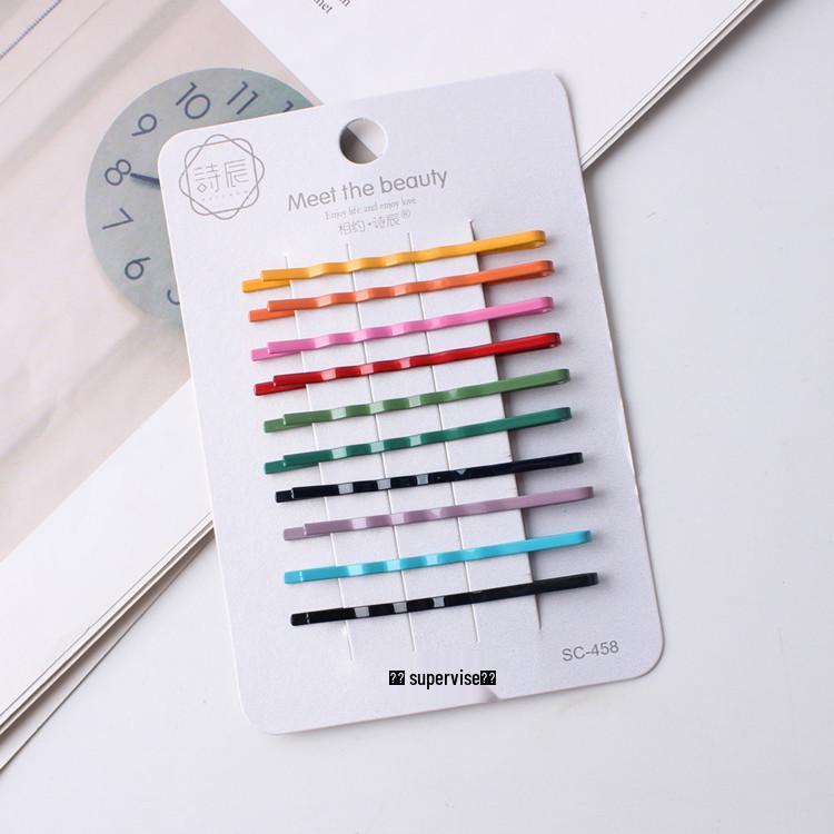 Korean Ins Hair Clip Ponytail Accessory - Simple Flyaway Top & Side Clip for Girly Styles