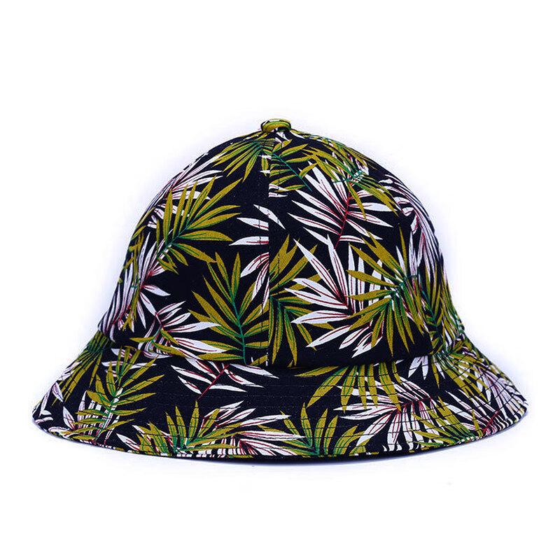 Унисекс панама с принтом листьев ZHENYUEQI