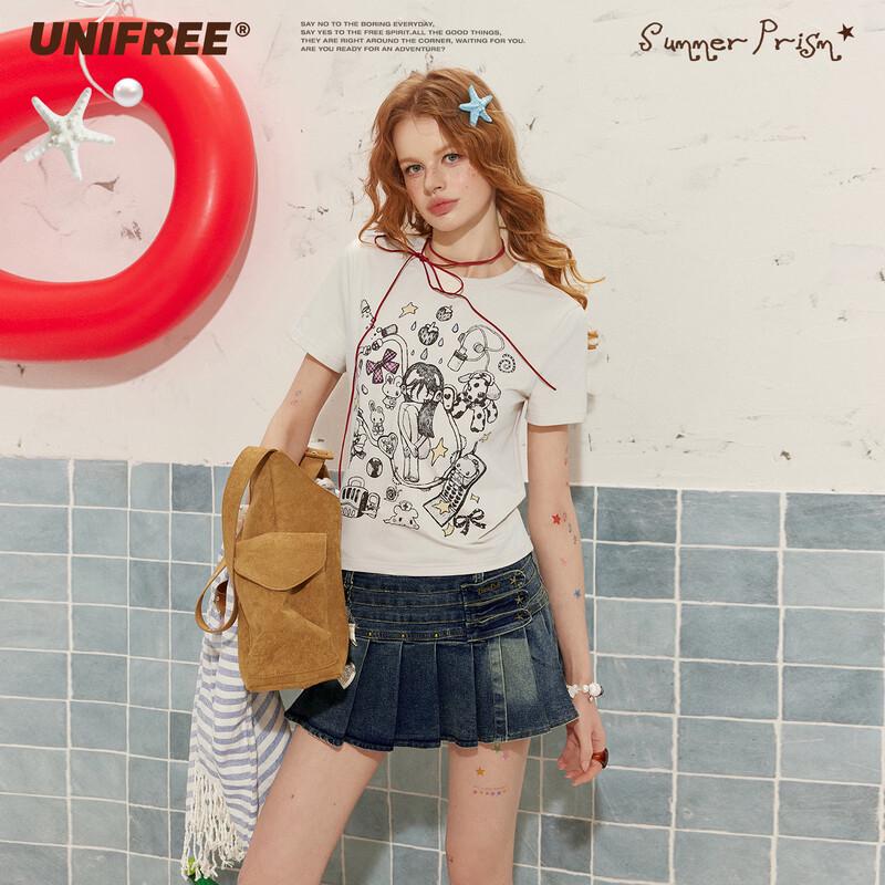 

UNIFREE Summer Graffiti Print T-Shirt M