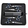 Kit Professionali Forbici Tagliacapelli per Cani Set Forbici Dritto Curve Acciaio Inossidabile per Toelettatura Animali