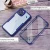 Protective Case - Silicone - for iPhone 13 Pro Max - 360 Degrees - Navy Blue - Semi-rigid