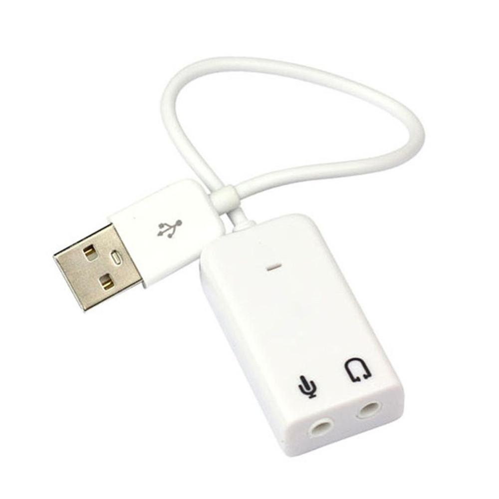 2x External USB Sound Adapter 7.1 Channel Audio Sound Card Adapter For PC Laptop