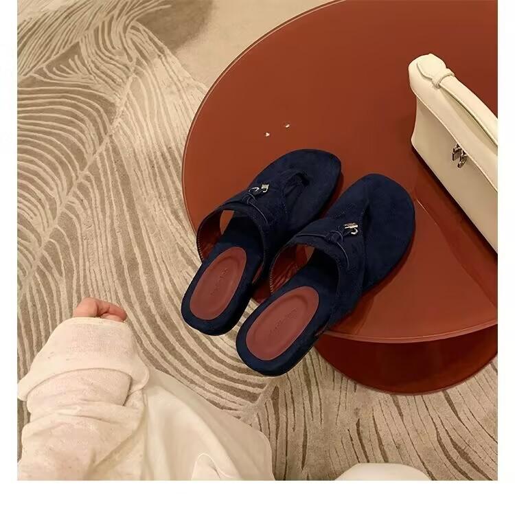 

Grape mother studiolee southern France midsummer French temperament with tassel outer wear low heels cool slippers women s summer outer wear 40 синий