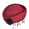 Solid Women's Pillbox Hat Structured Crown Painter Hat New Round Dress Hat  Formal Occasions