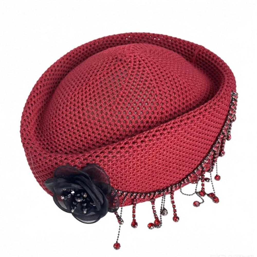 Solid Women's Pillbox Hat Structured Crown Painter Hat New Round Dress Hat  Formal Occasions