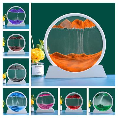 Peinture de sables mouvants, ornements 3d, sablier décompressé en trois dimensions, pour la maison et le bureau