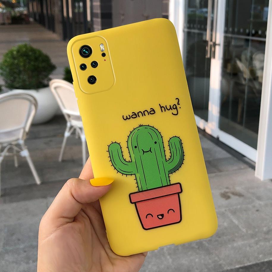 For Xiaomi Redmi Note 10 Case Silicone Soft TPU Cactus Cartoon Cute Cover for Redmi Note10 10 Pro Max Phone Cases Note 10s Coque