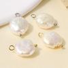 1pcs Irregular Geometric Round Square Real Natural Shell Pearl Charms For Jewelry Making Bulk Handmade Earrings Pendant Material