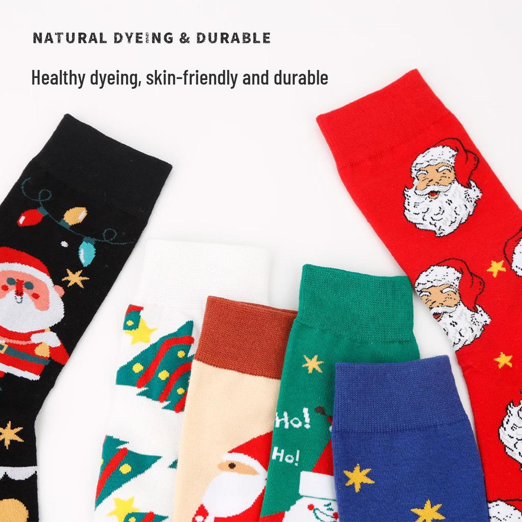 New Autumn/Winter Trendy Mid-Calf Cotton Socks for Men & Women – Personality Long Socks, Ideal for Christmas