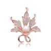 National Diamond Maple Leaf Brooch Women'S Personality Trendy Ins Pin Brooch Women'S Elegance Temperament Coat Button Accessories Suit