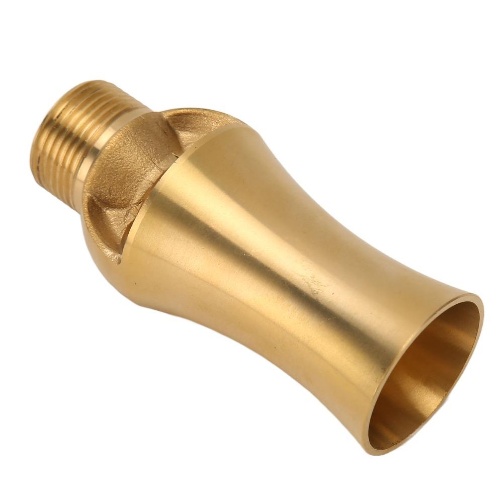 Brass Pond Water Fountain Nozzle G1/2 Female To G3/4 Male Thread G1/2 Male Thread Water Fountain Sprinkler Gold