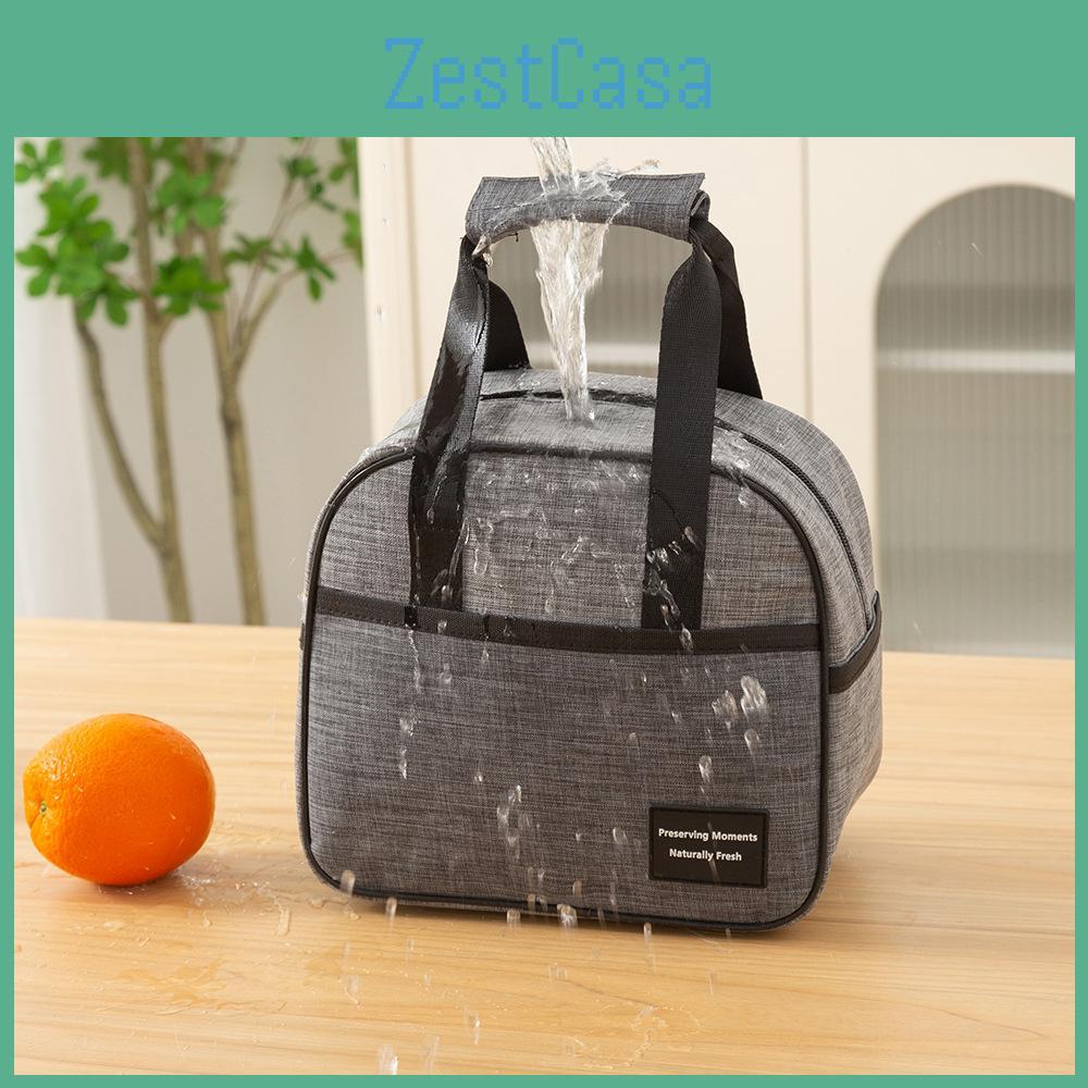 Food Insulated Ecofriendly Bag Tote With Aluminum Layer For Travel And School