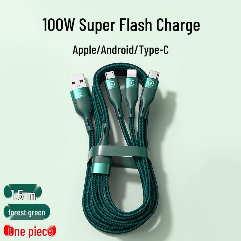 Universal Fast Charging 3-in-1 Multi-Head Cable for Car and Phone
