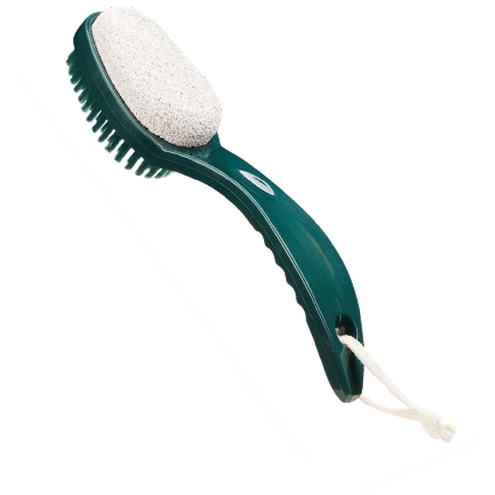 

2-в-1 Удалятор мозолей для ног с двусторонним пемзовым камнем и мягкой щетиной для удаления ороговевшей кожи и глубокой очистки стоп