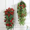 Artificial Rose Vine Wall Hanging for Living Room Decoration