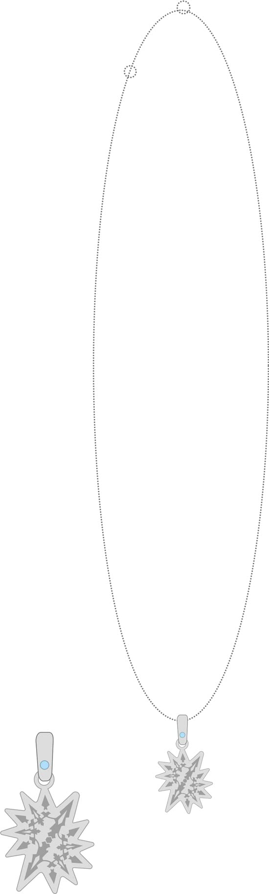 

RWBY Snow Empire Weiss Schnee Nightmare Side Icon Necklace