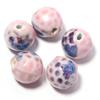 5pcs/lot 16mm Leopard Ceramic Beads Colored Dots Loose Spaced Round Porcelain Beads For DIY Charms Bracelet Necklace Accessories
