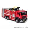 1:50 Scale Gas Tanker Fire Truck Toy Model Car Alloy Diecasts Light Sound Spray Engineering Vehicles Models Boys Holiday Gifts