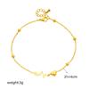 Fashion Minimalist Titanium Steel ECG Heart Chain Anklet, Versatile Personality Metal Accessory