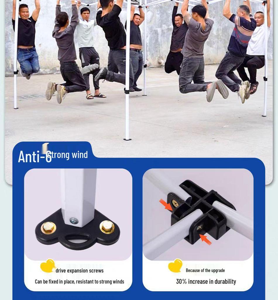 Durable & Weighted Telescopic Folding Tent Umbrella: Rain Shelter with Sun Protection for Outdoor Events.