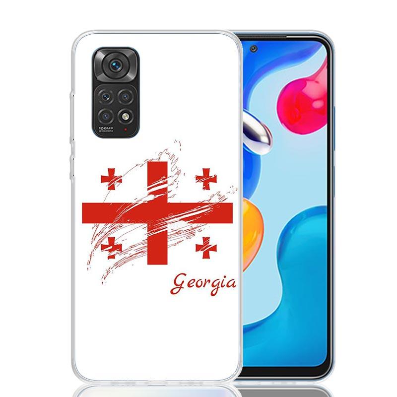 

Georgia Flag Phone Case For Xiaomi Redmi Note 15 14 13 12S 12 Pro Plus 11S 11E 11 11T 10S 10 Art Soft Pattern Cover Redmi Note 1 Redmi Note 11E Pro